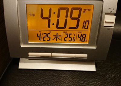 個室内の室温と湿度