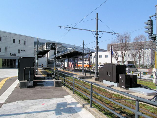富山ライトレールの富山駅北（2019年3月2日撮影）